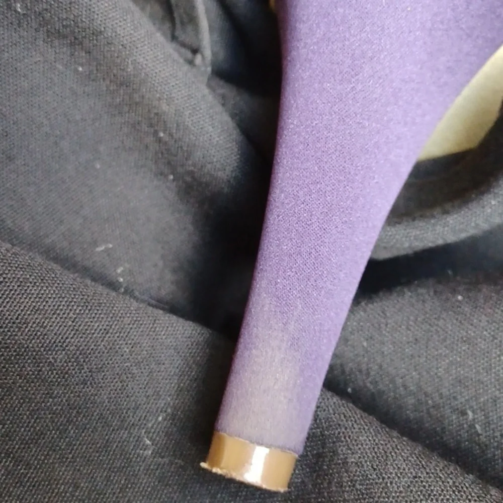 WS23- Women 4" Satin Purple Heels - sz 9.5 & sz 10 - Picture 8 of 8